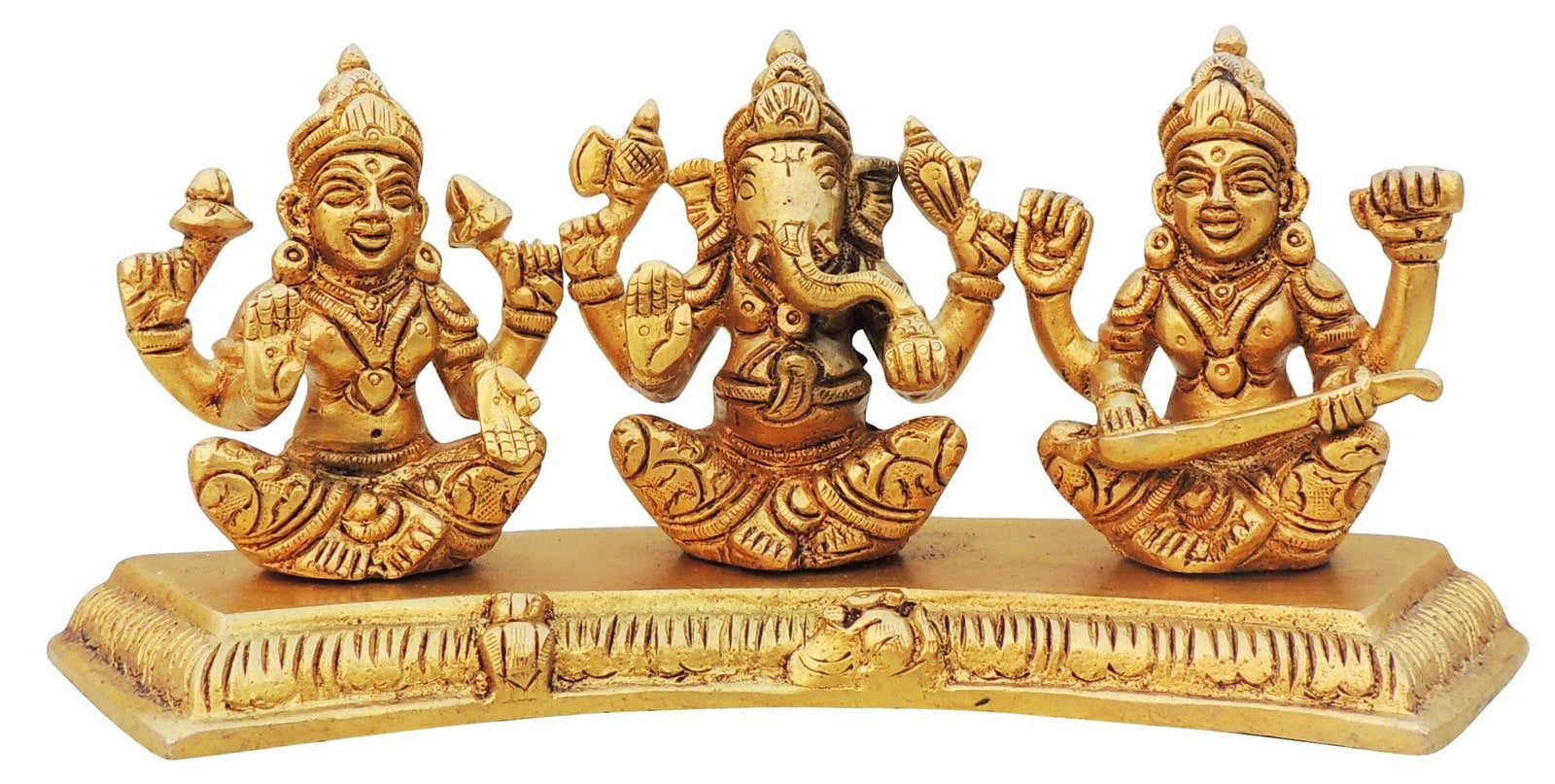 Brass Lakshmi-Ganesh Set — 3.5"