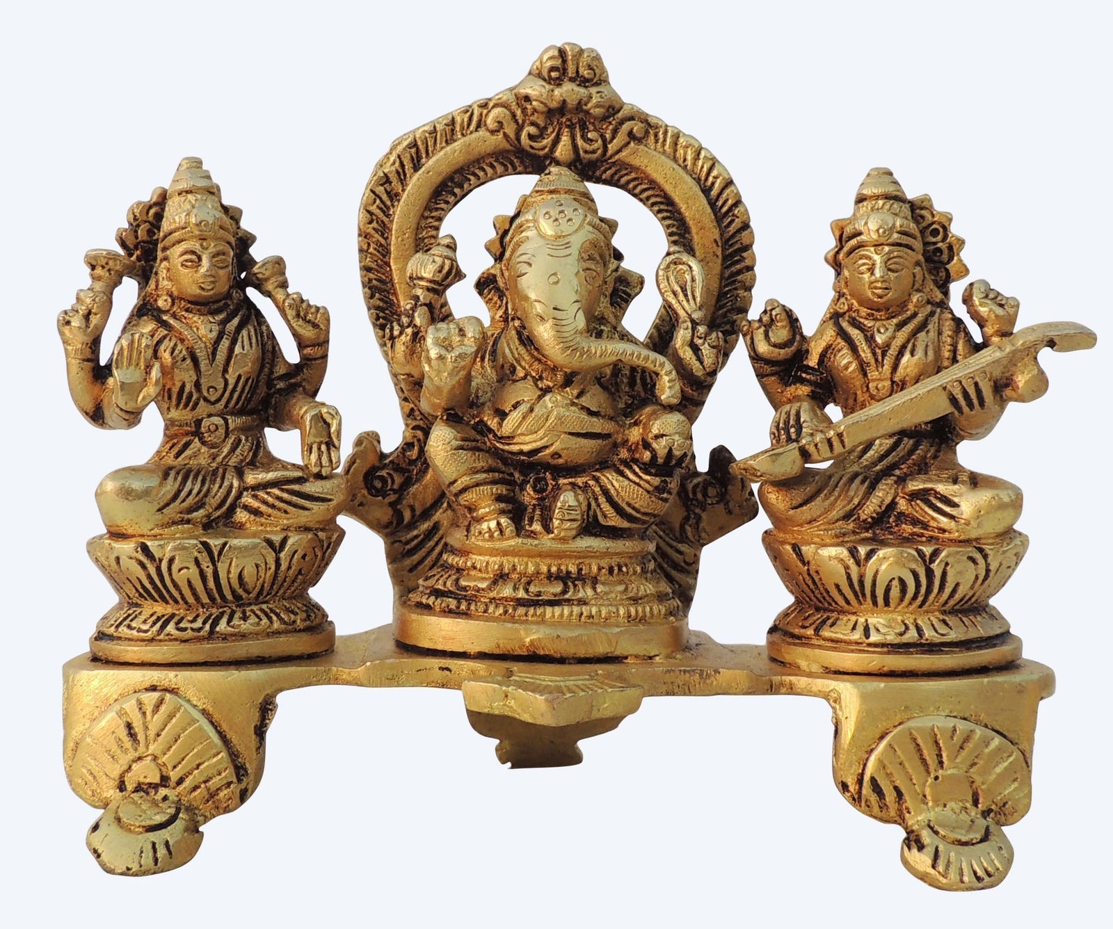 Brass Lakshmi-Ganesh Set — 5.5"