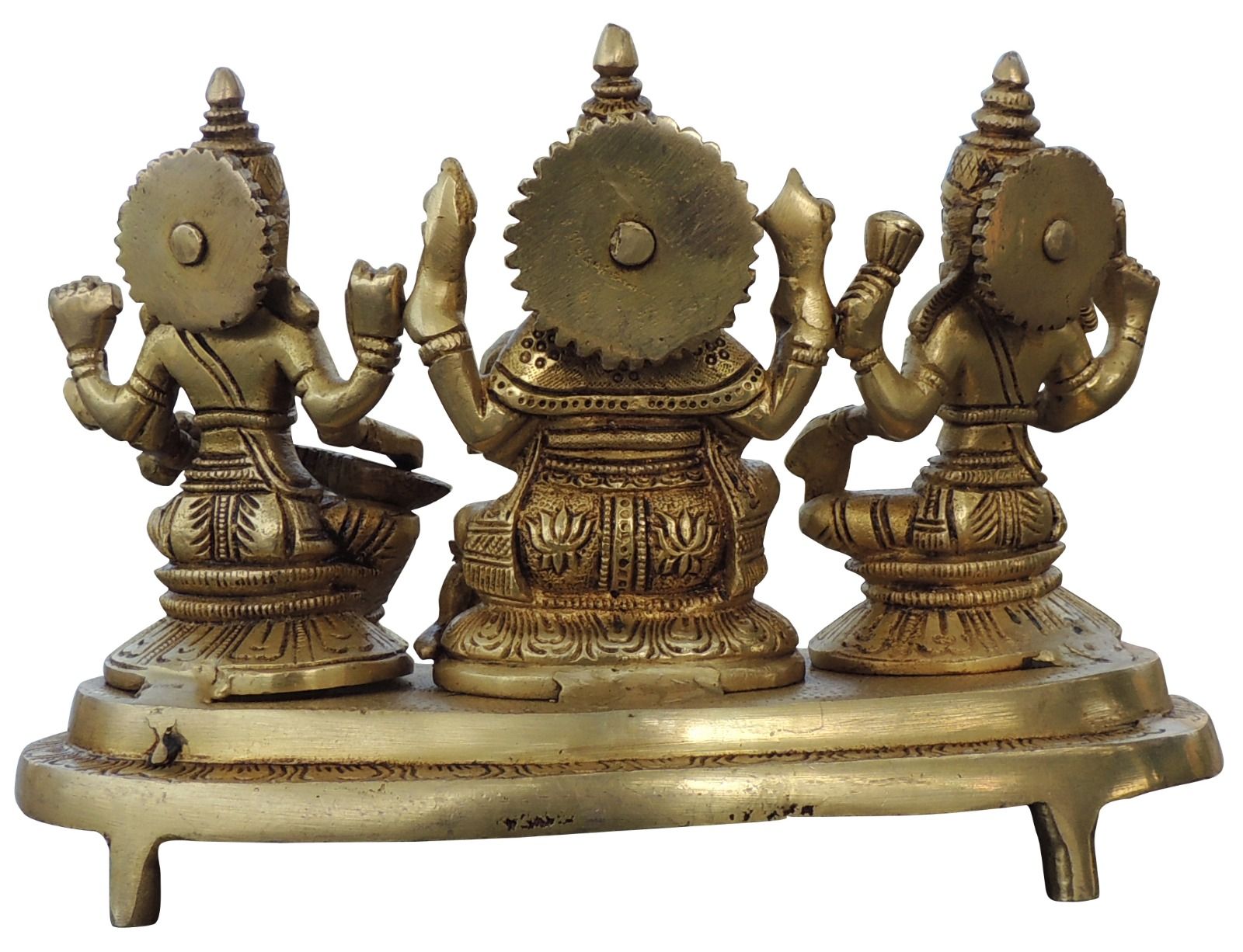 Brass Lakshmi-Ganesh Set — 6.2"