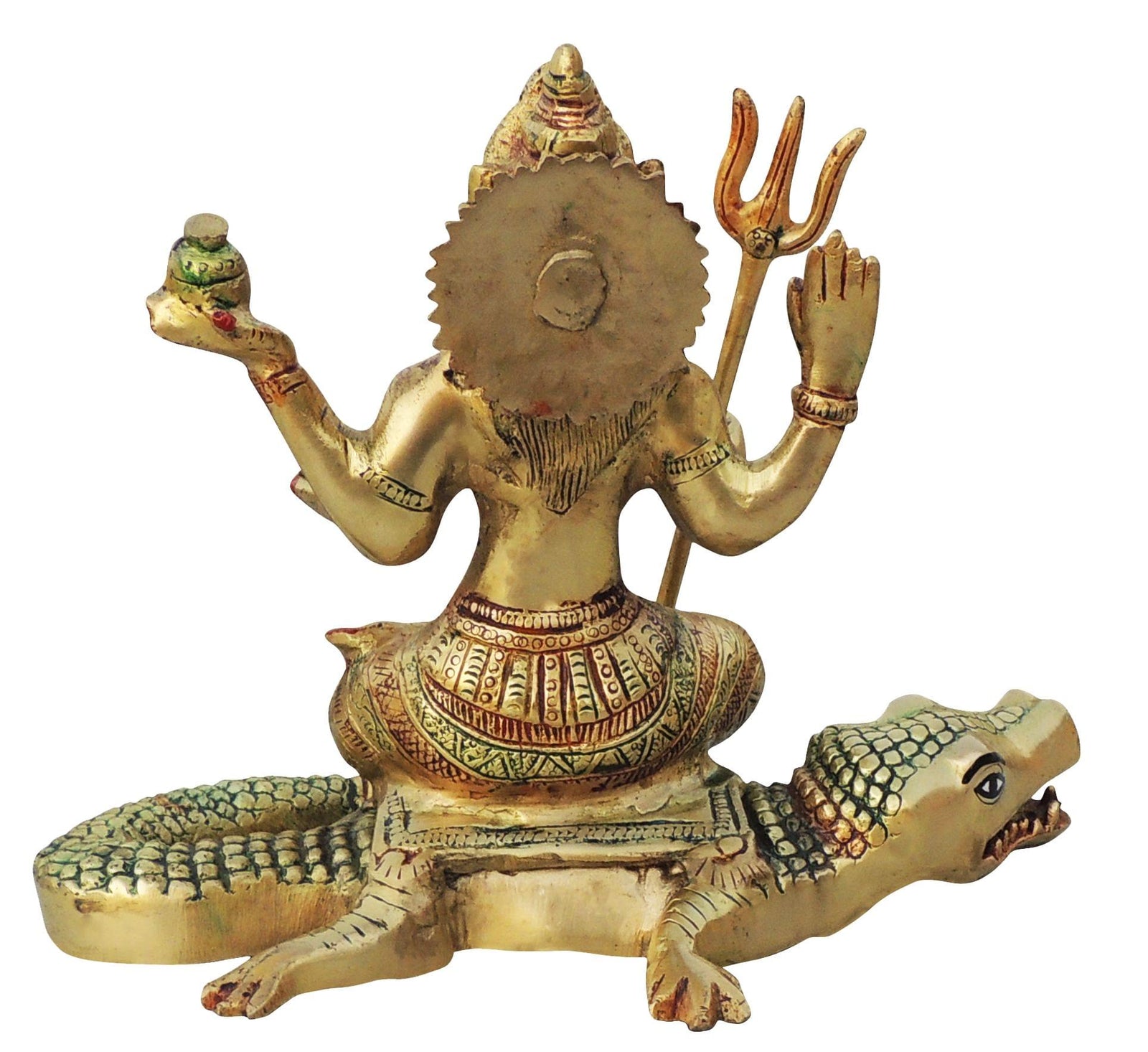 Brass Ganga Devi — 8.5"