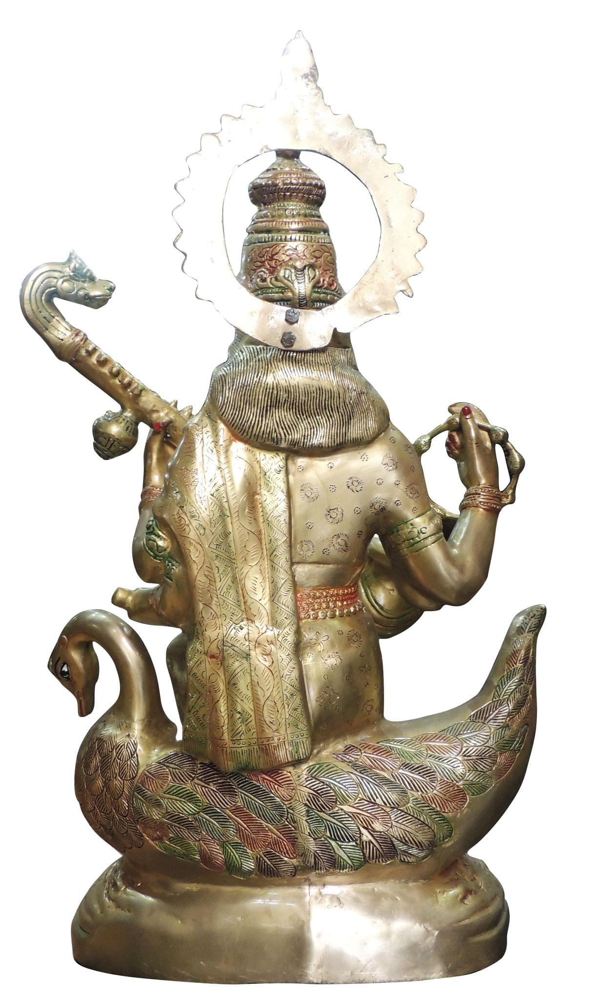 Brass Saraswati — 29.5"