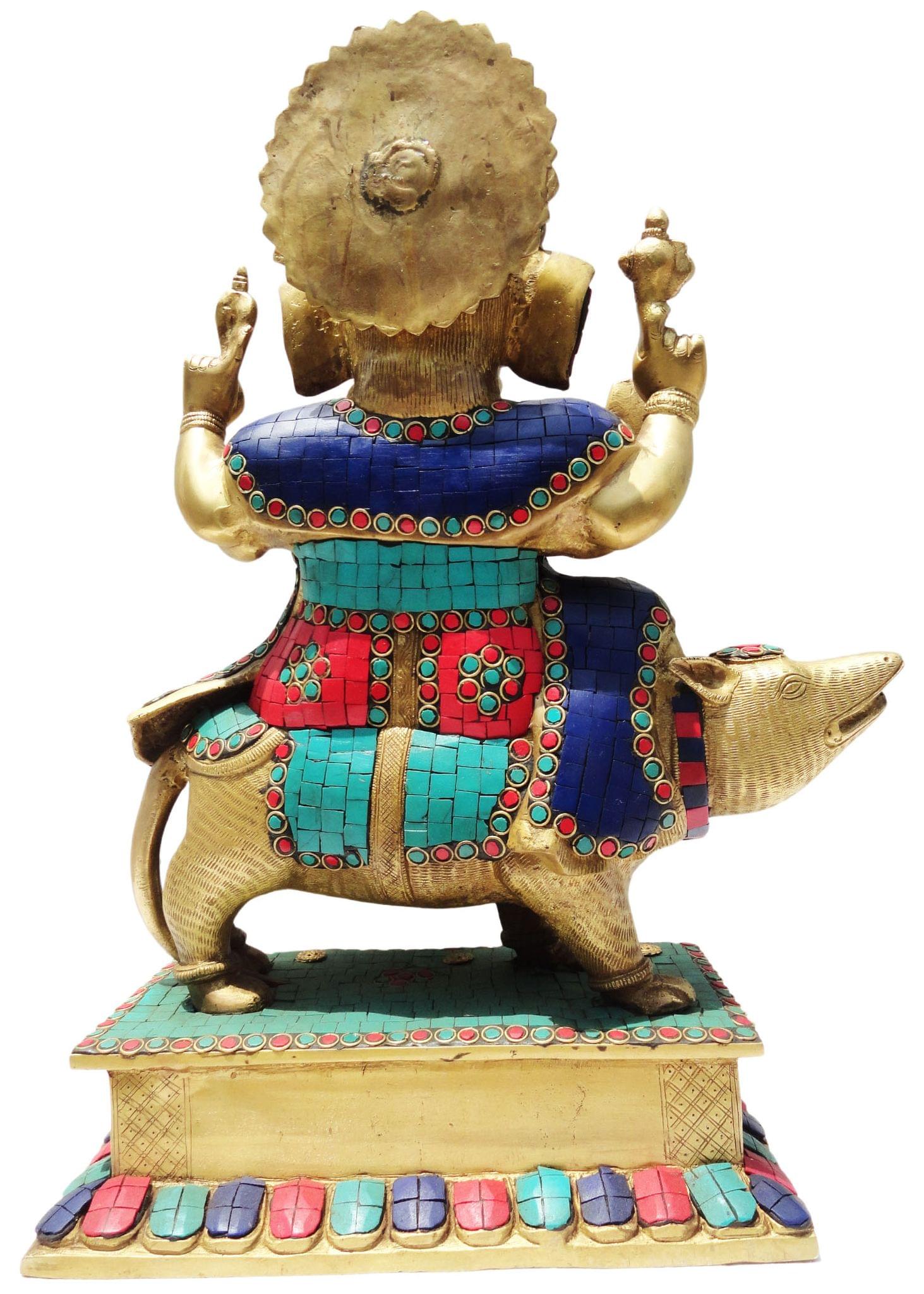 Brass Ganesh, Sitting — 18"