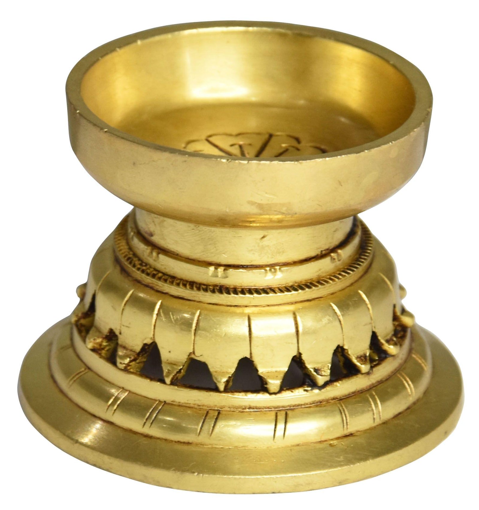 Brass Table Decor Stand Deepak, Oil Lamp — 3"