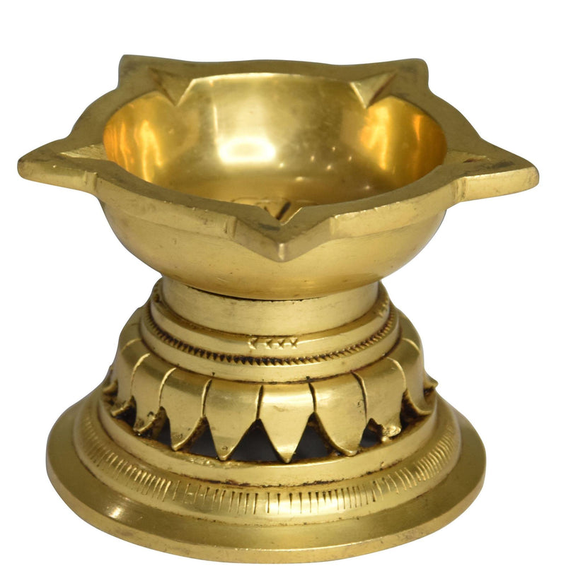 Brass Table Decor Panchmukhi Stand Deepak, Oil Lamp — 3"