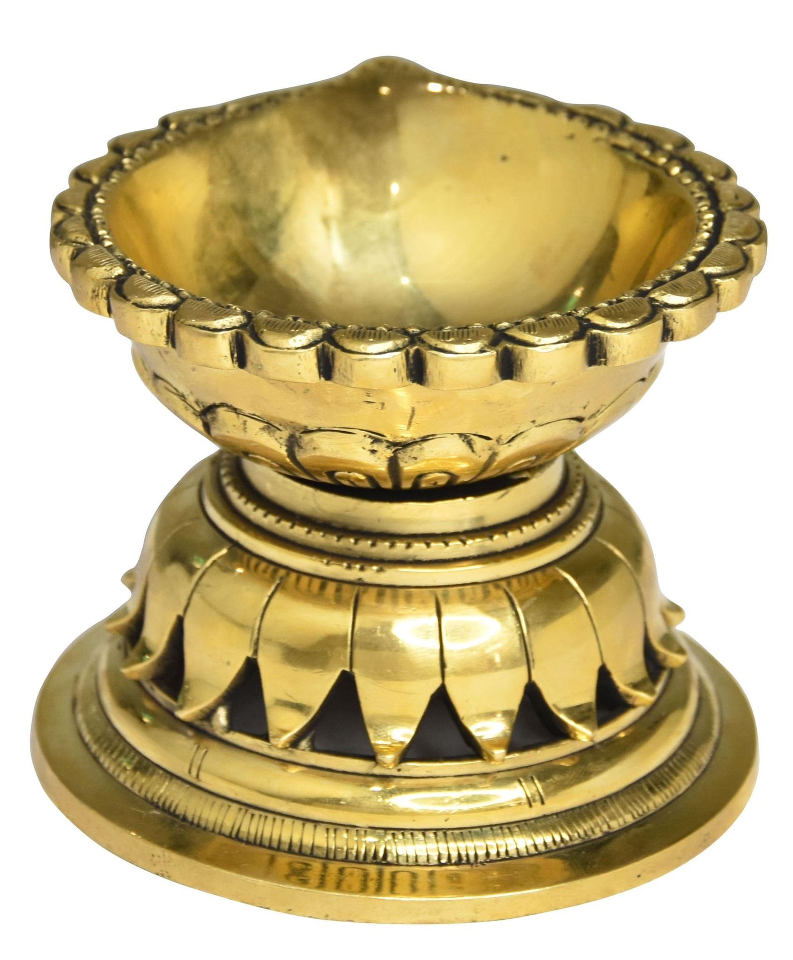 Brass Table Decor Stand Deepak, Oil Lamp — 3"