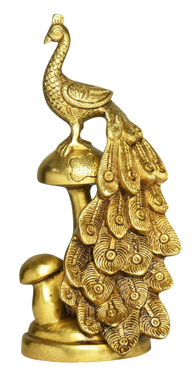 Brass Peacock — 9"