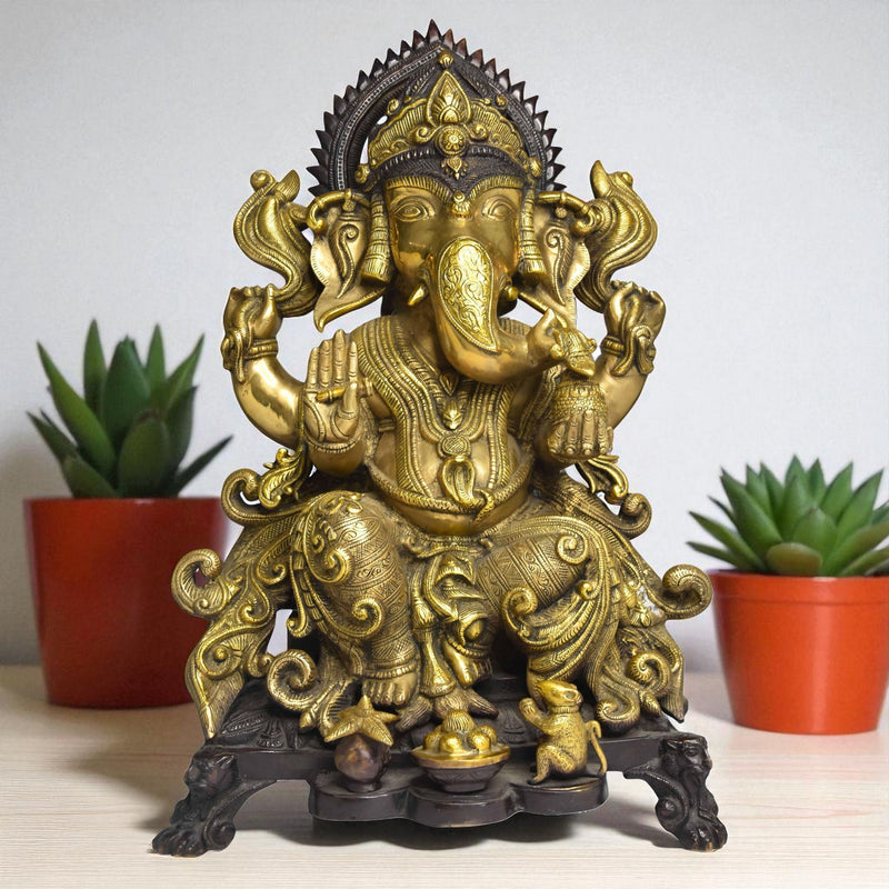 Brass Ganesh — 18"