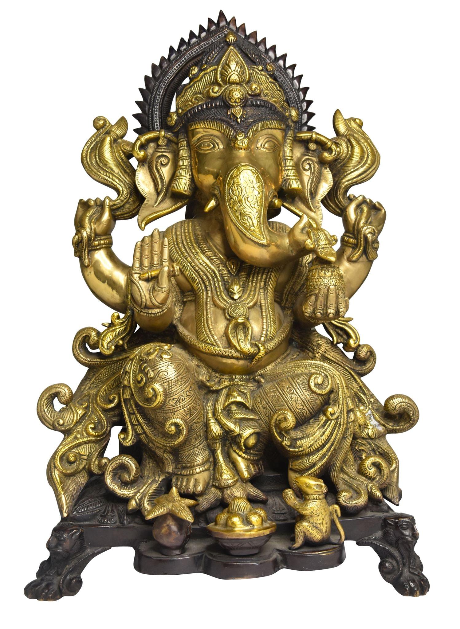 Brass Ganesh — 18"