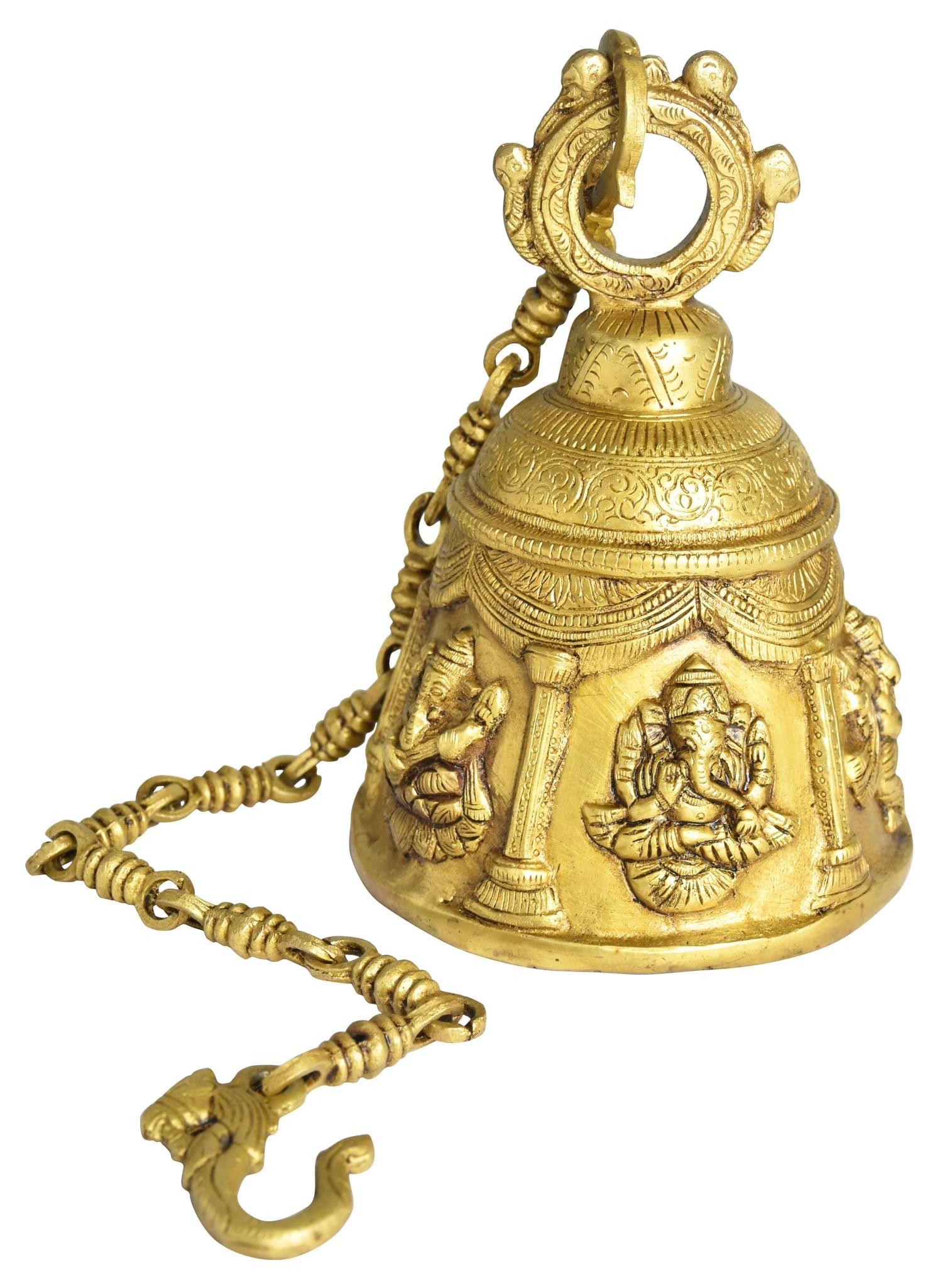 Brass Wall Temple Bell — 31"