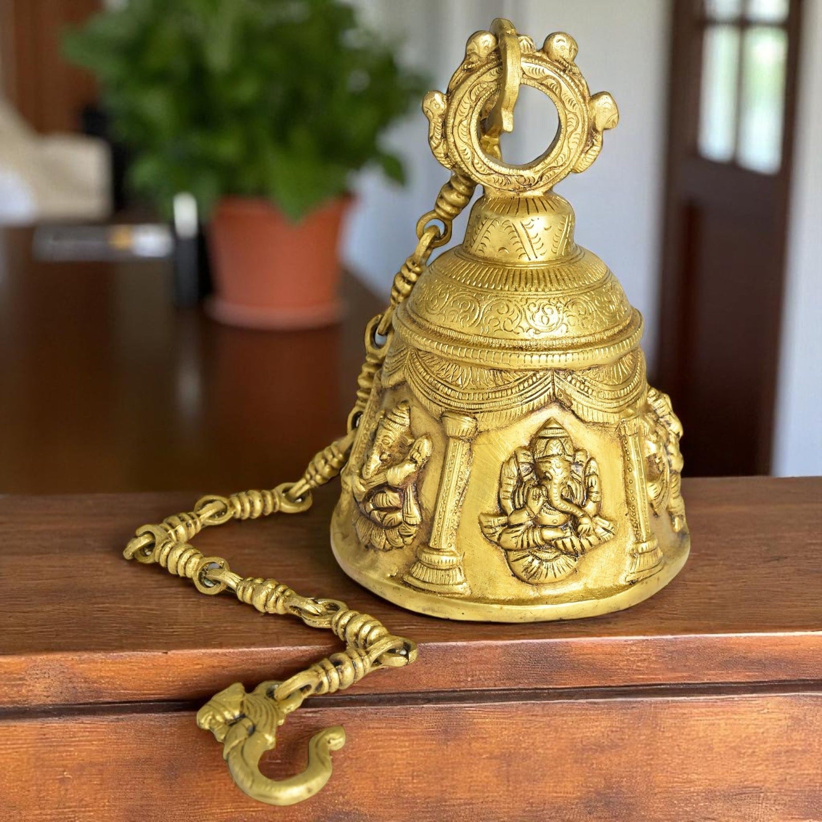 Brass Wall Temple Bell — 31"
