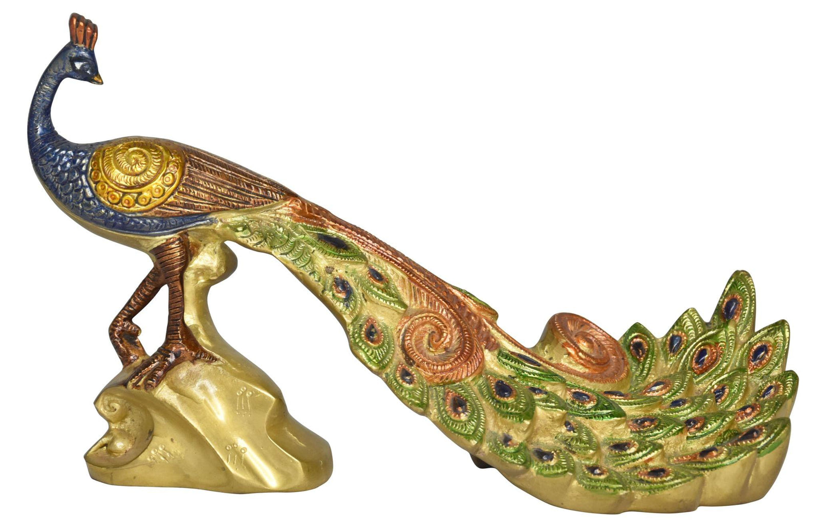 Brass Decor Peacock — 7"