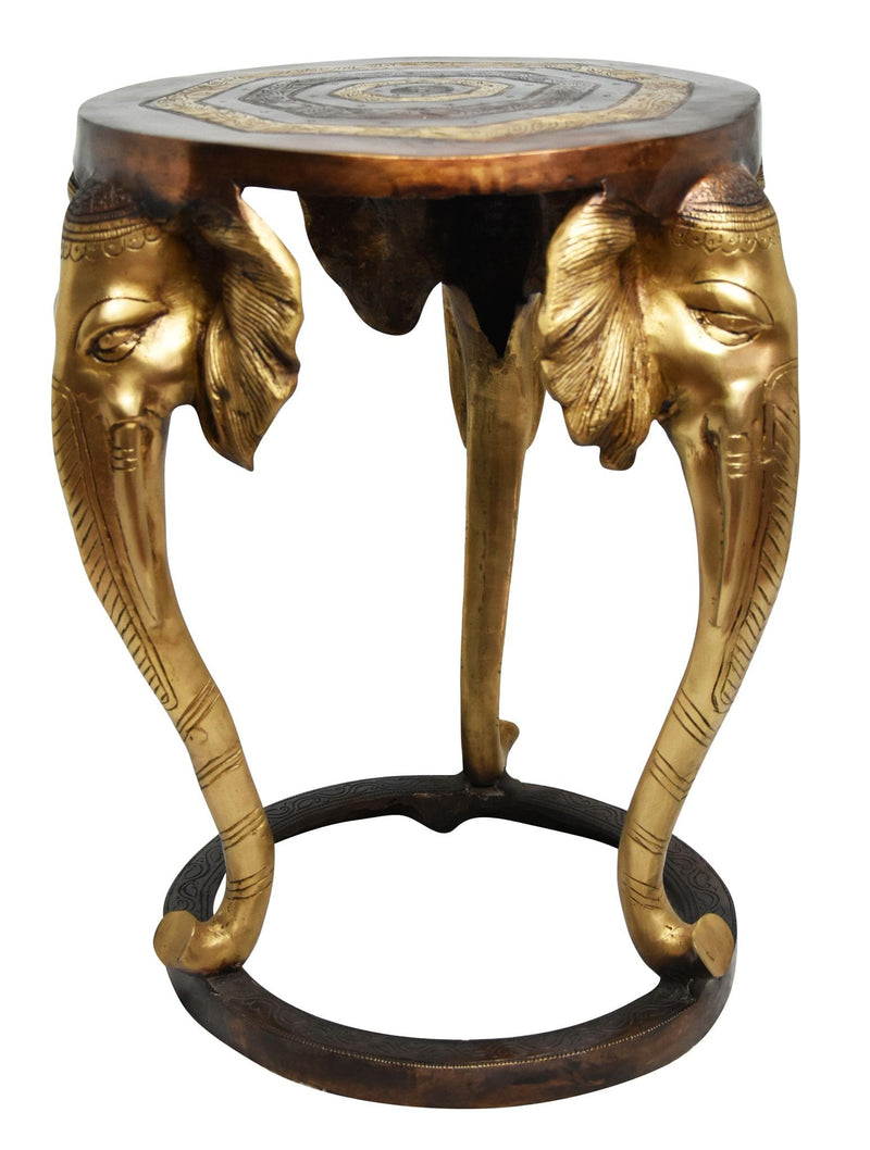 Brass Stool — 18"