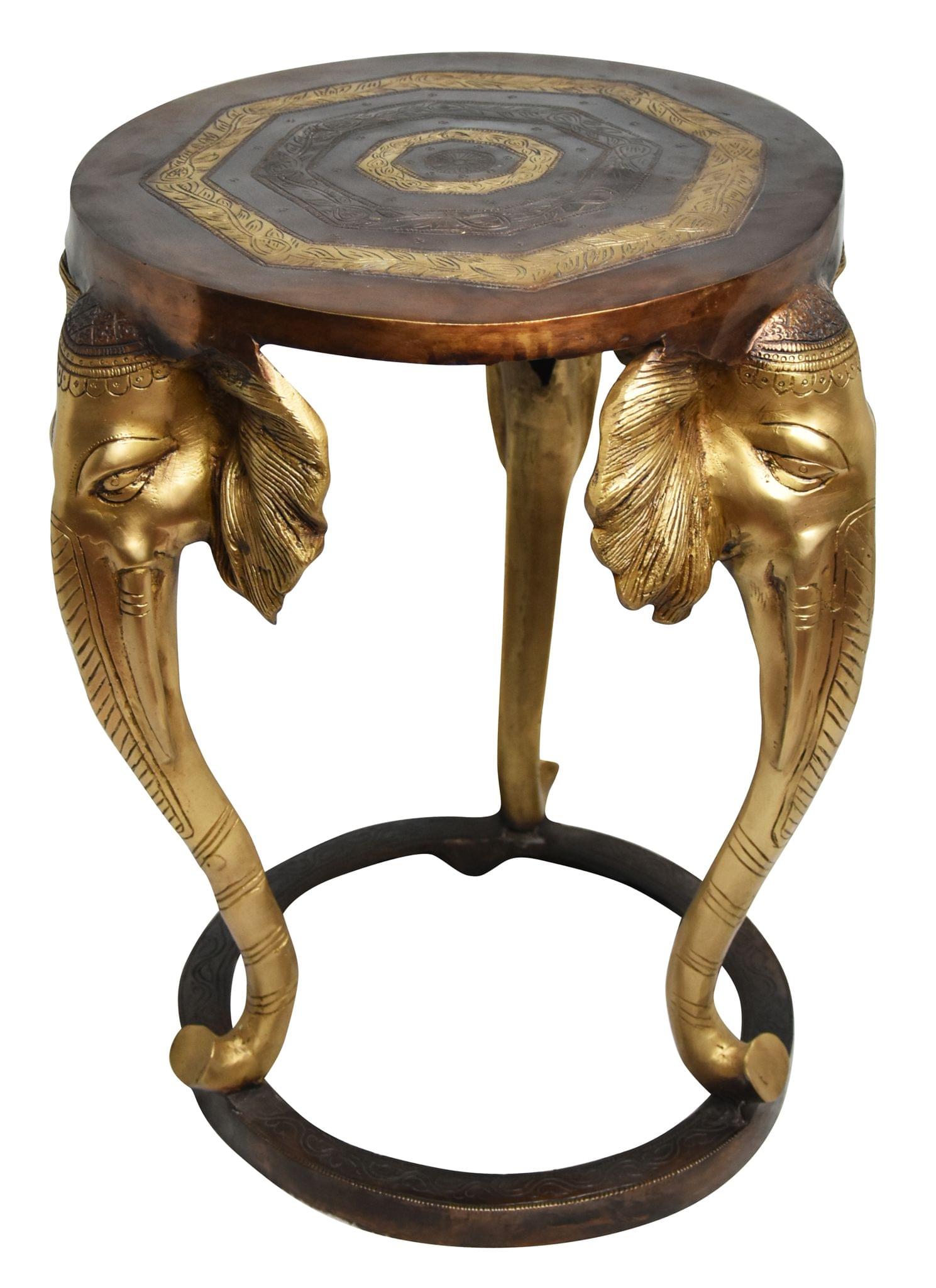 Brass Stool — 18"