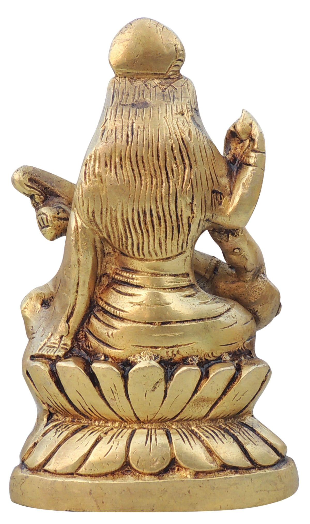 Brass Saraswati — 6"