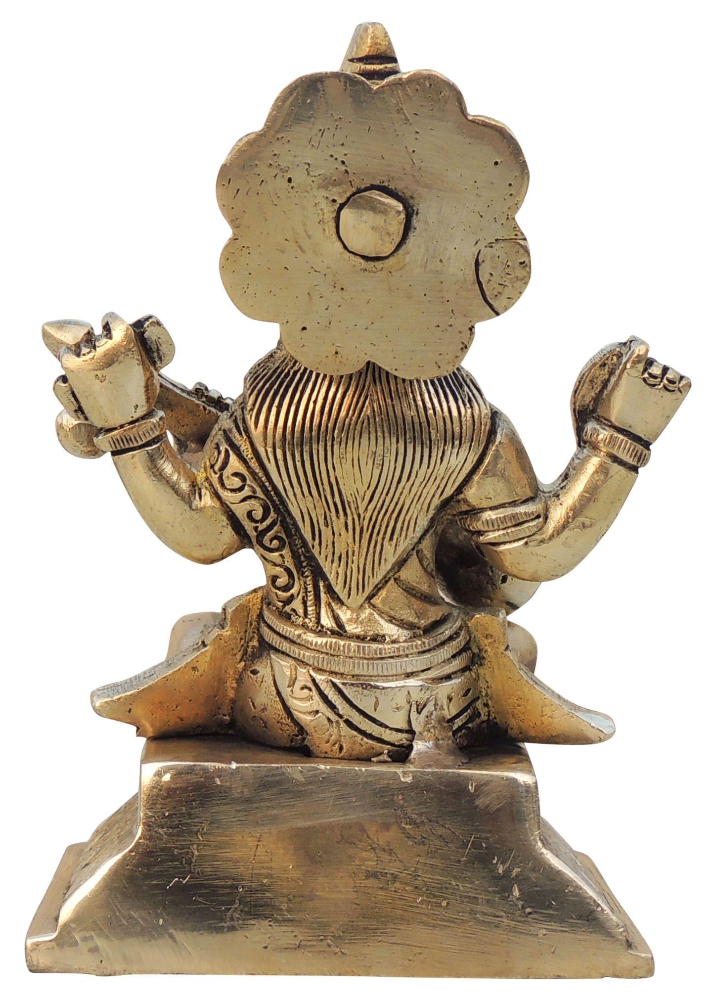 Brass Saraswati — 6"