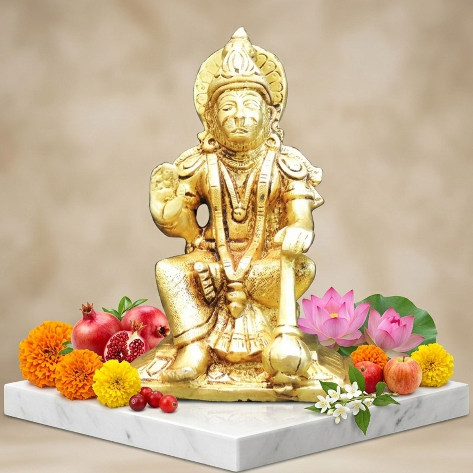 Brass Hanuman — 6"