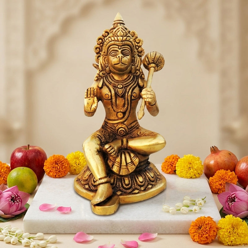 Brass Hanuman — 8"