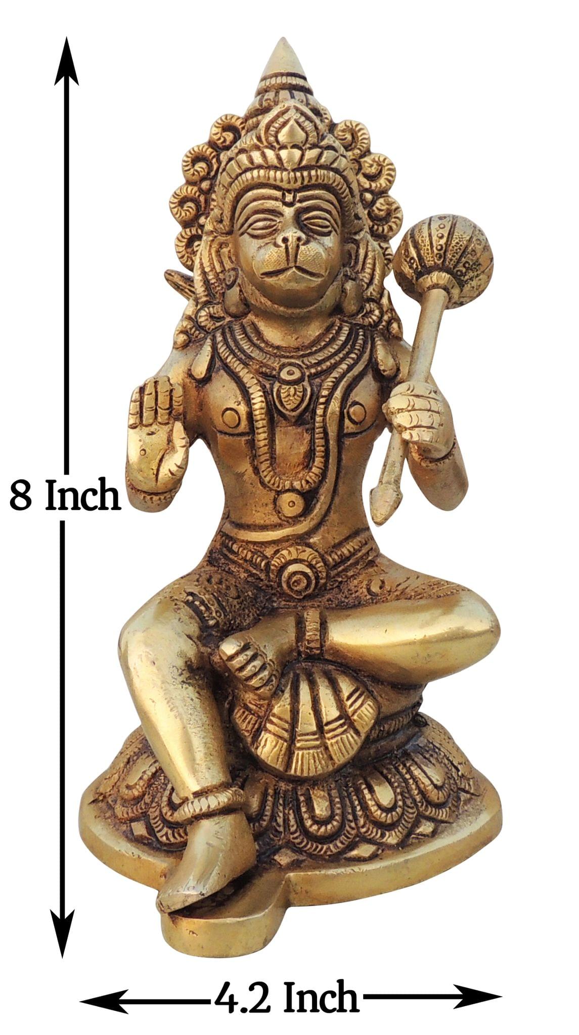 Brass Hanuman — 8"