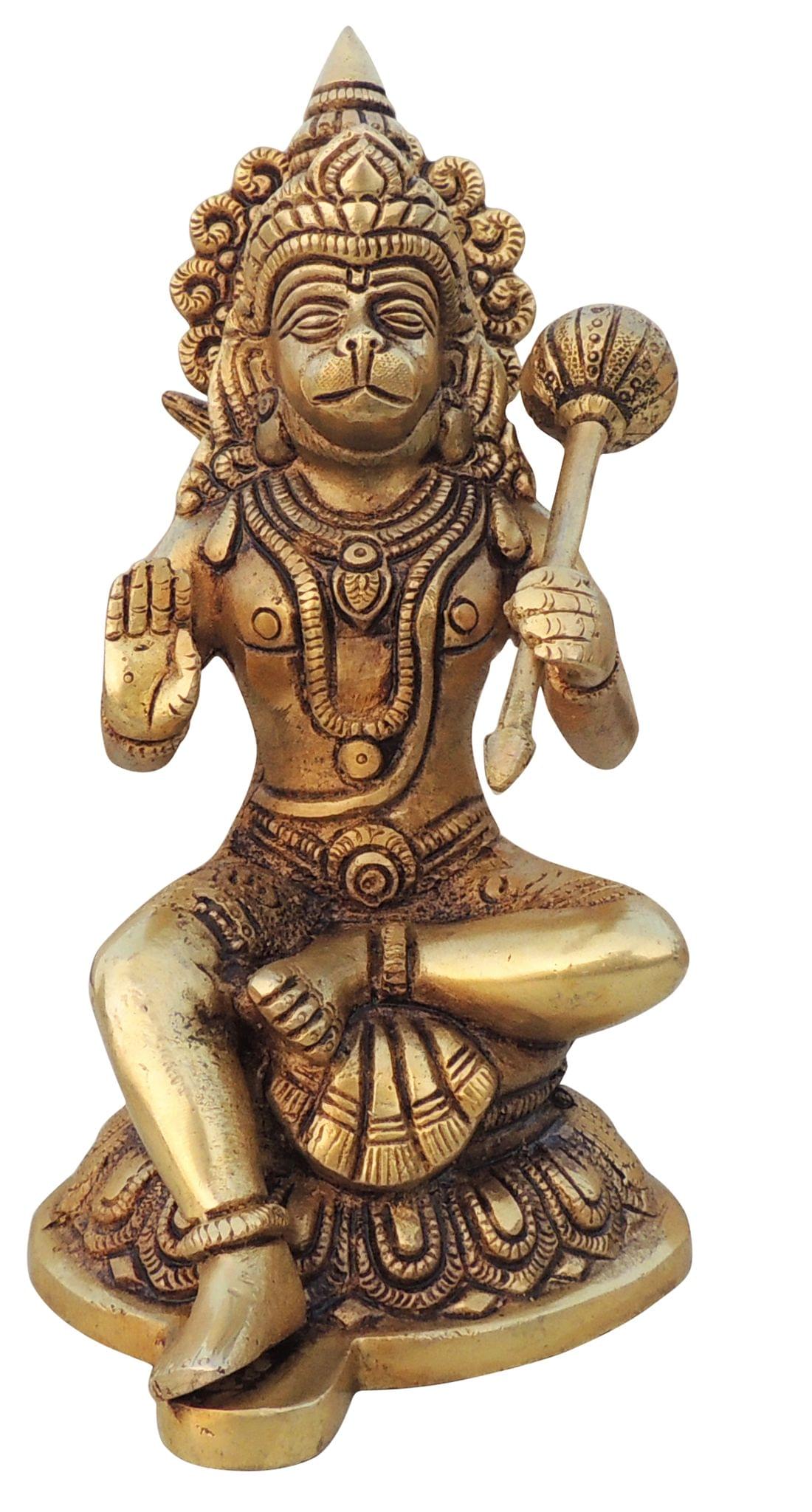 Brass Hanuman — 8"