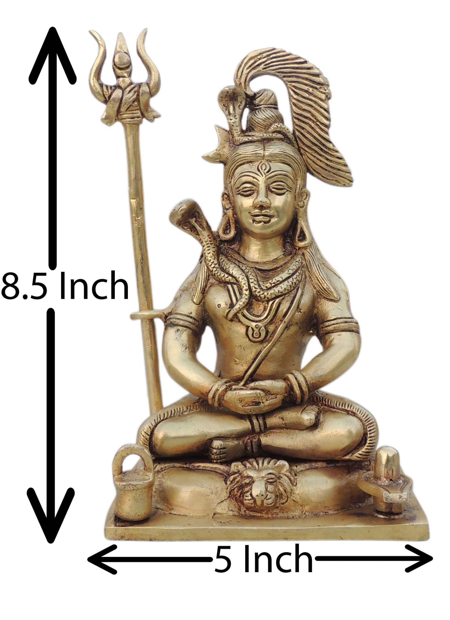 Brass Shiva — 8.5"