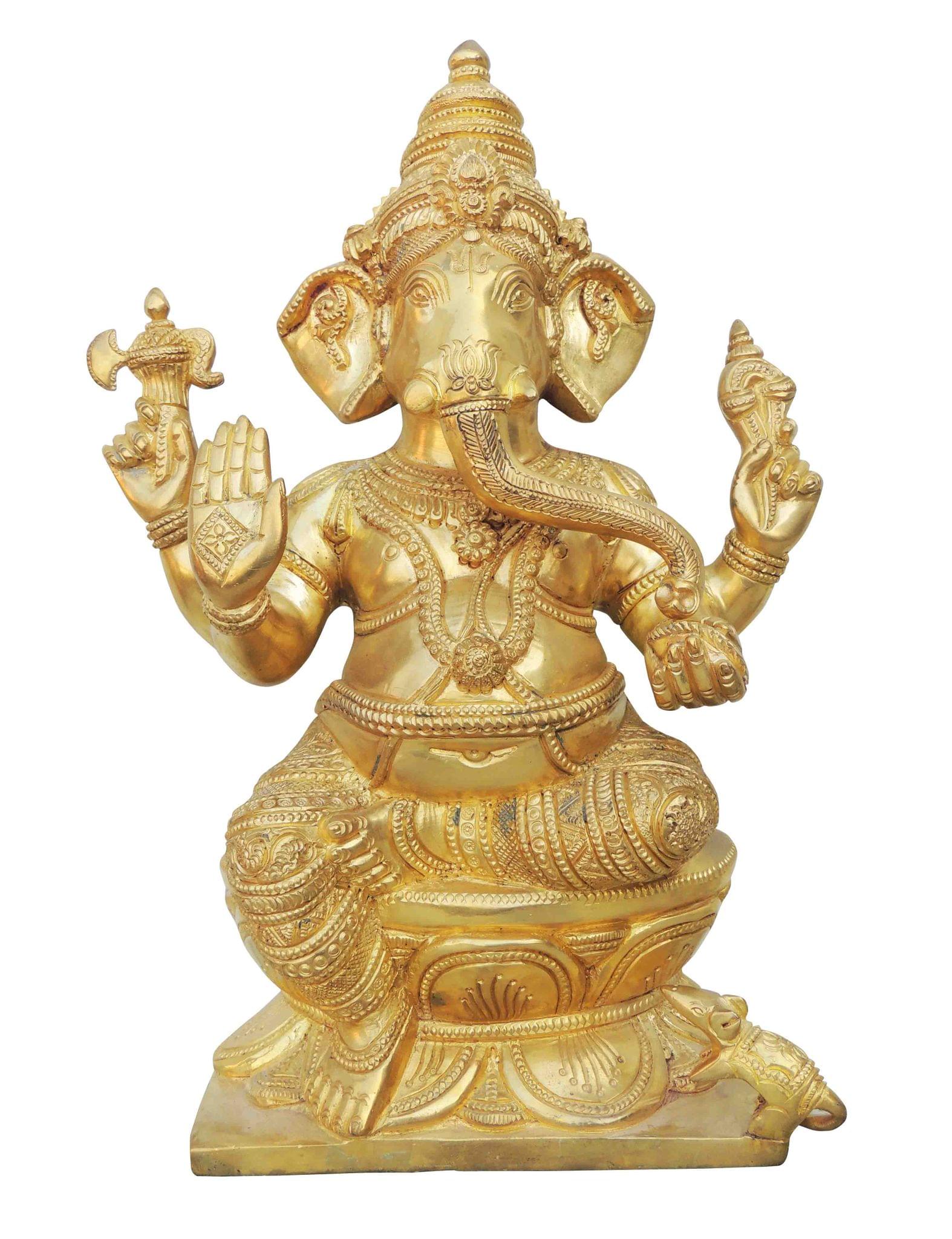 Brass Ganesh — 12.5"