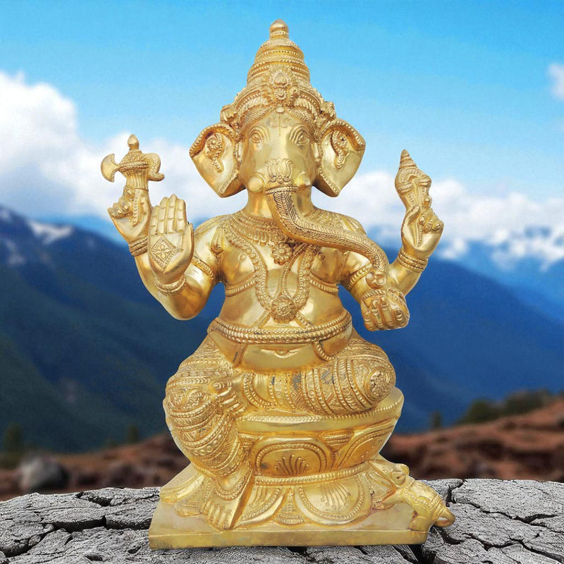 Brass Ganesh — 12.5"