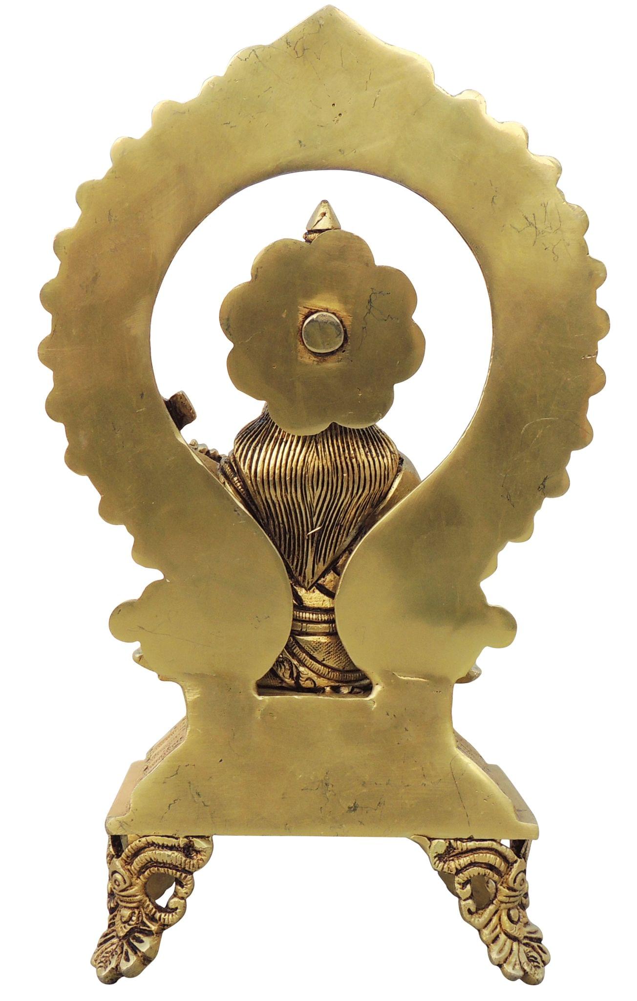 Brass Saraswati — 9.5"