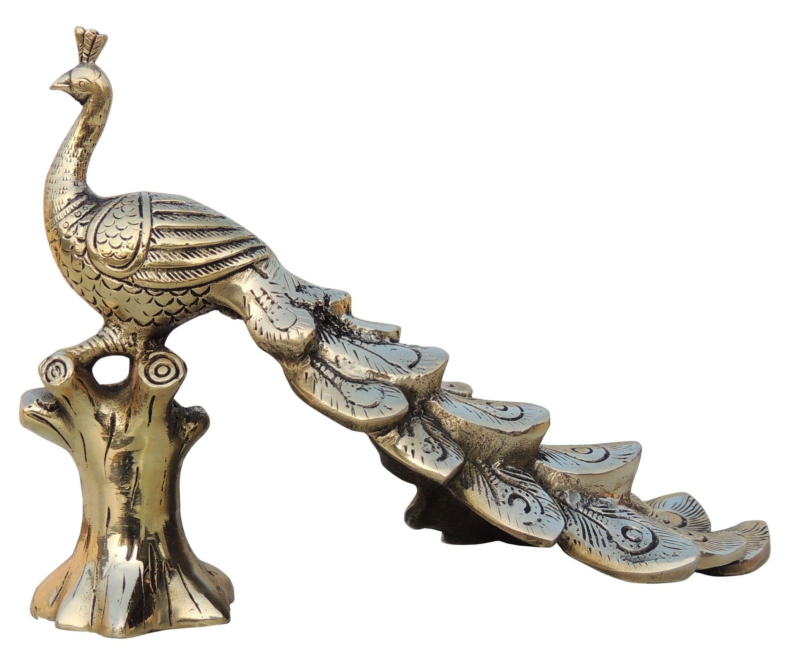 Brass Decor Peacock — 6.5"