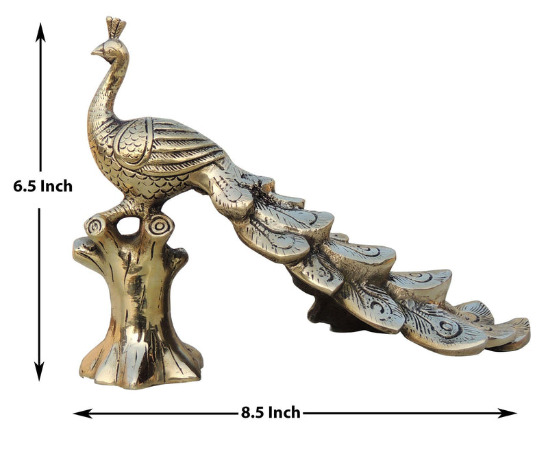 Brass Decor Peacock — 6.5"