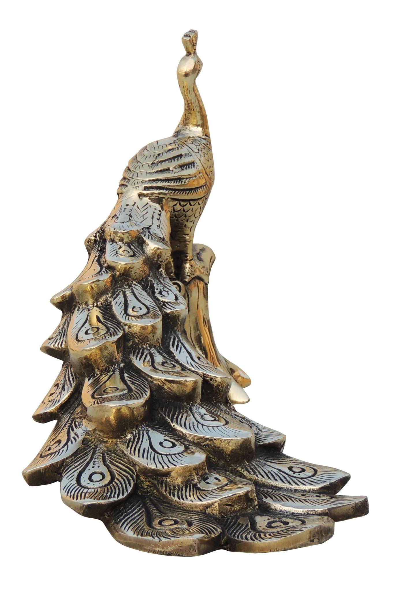 Brass Decor Peacock — 6.5"