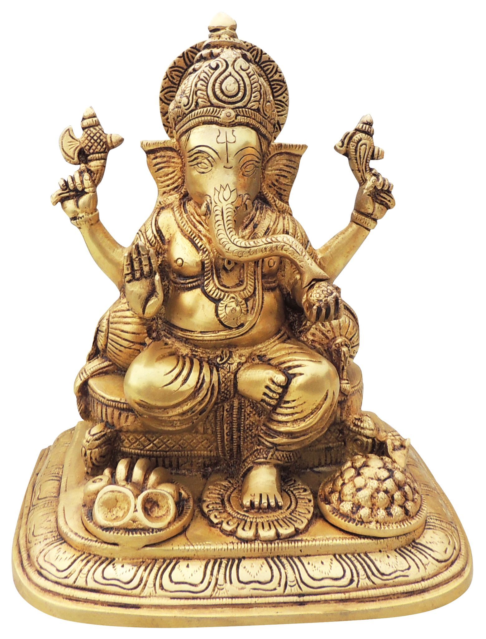 Brass Ganesh — 9.5"