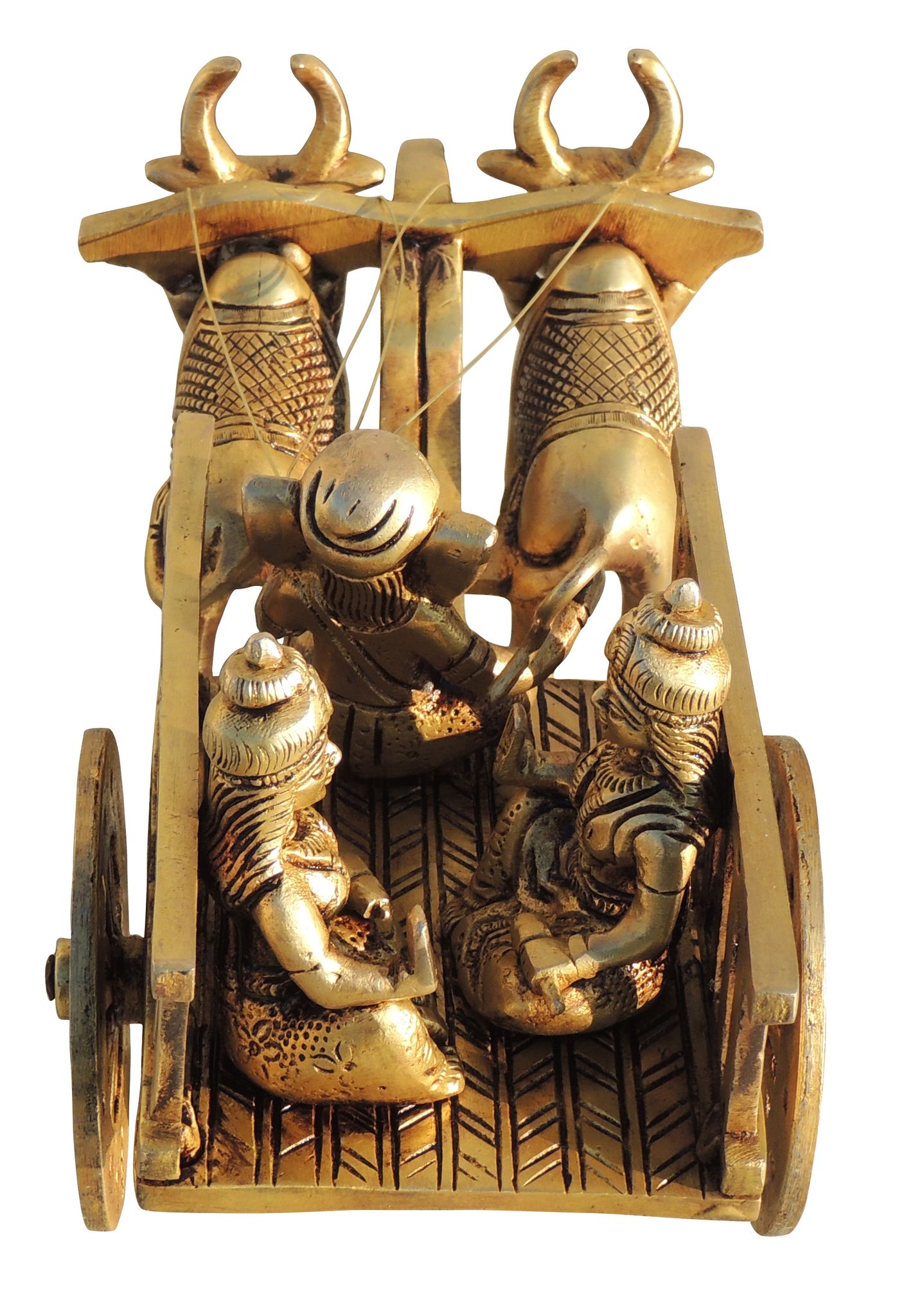 Brass Cow Cart — 6"