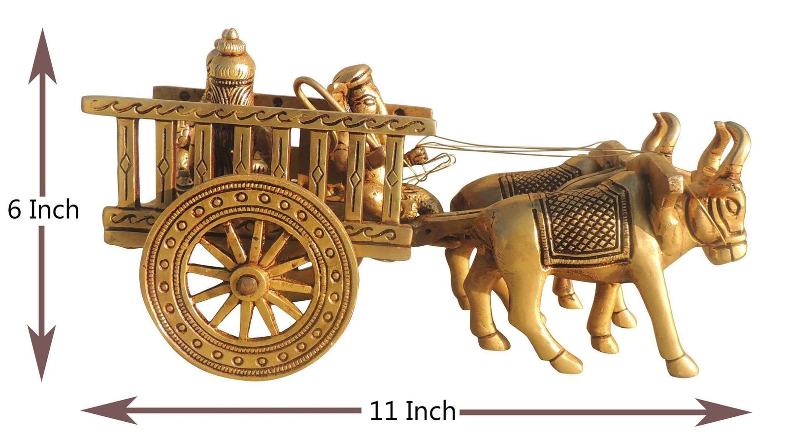 Brass Cow Cart — 6"