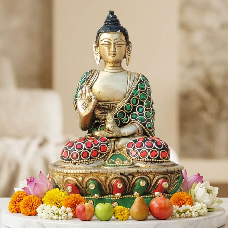 Brass Buddha — 6.7"
