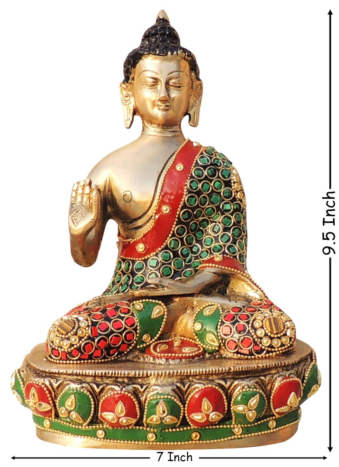 Brass Buddha — 9.5"