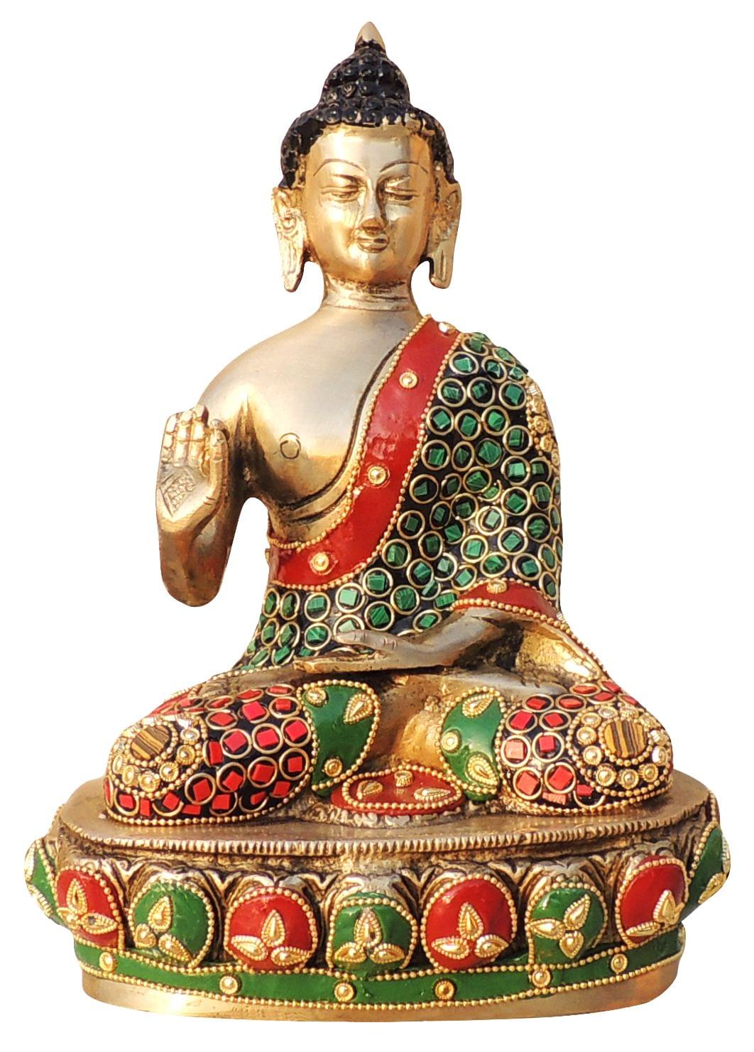 Brass Buddha — 9.5"