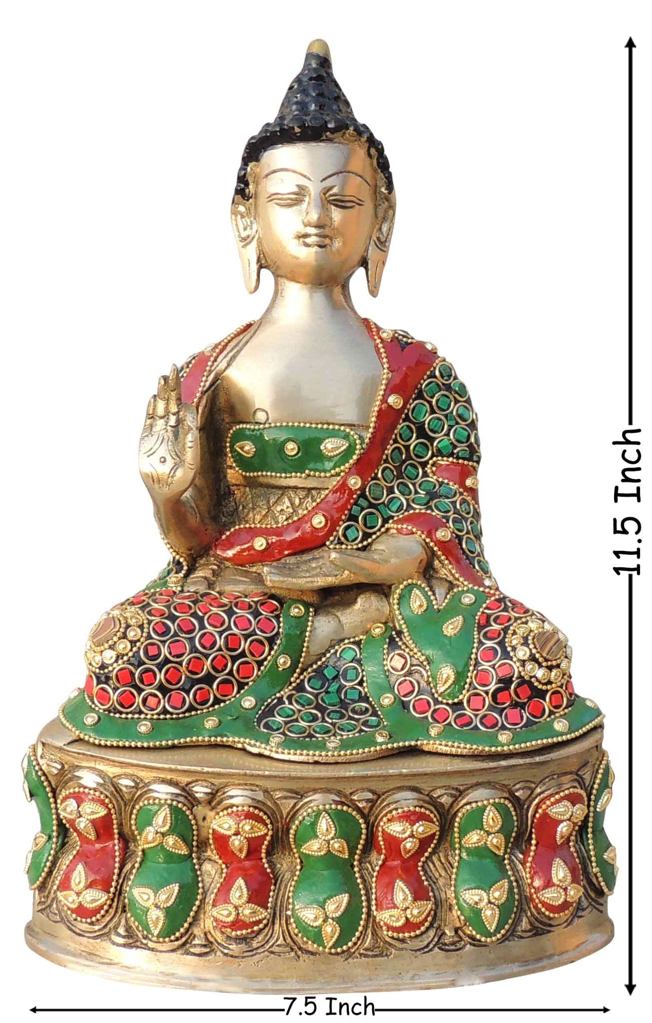 Brass Buddha — 11.5"