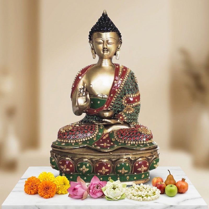 Brass Buddha — 15"