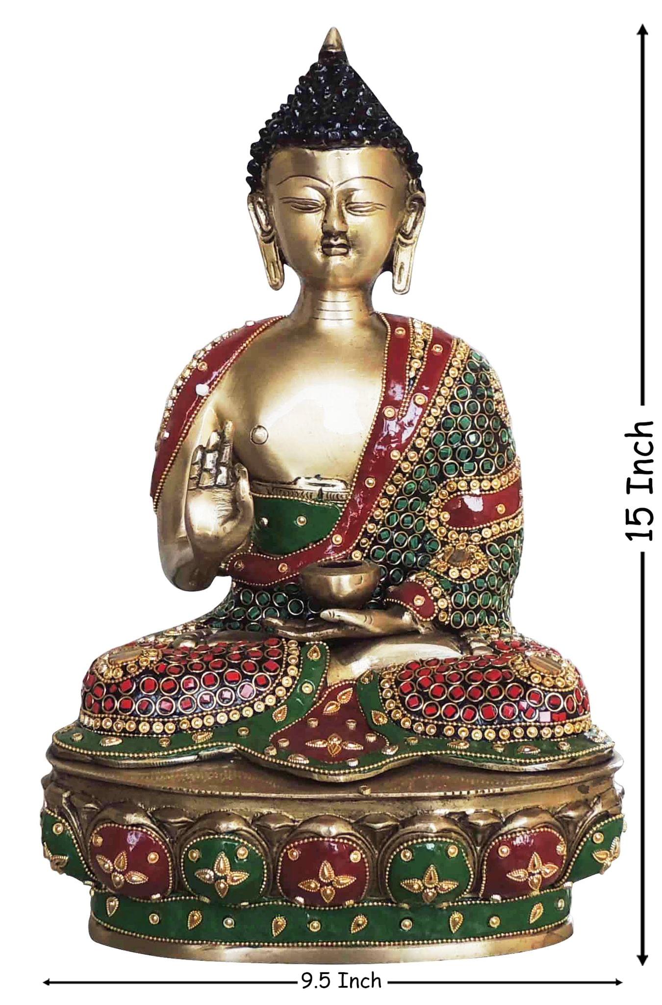Brass Buddha — 15"