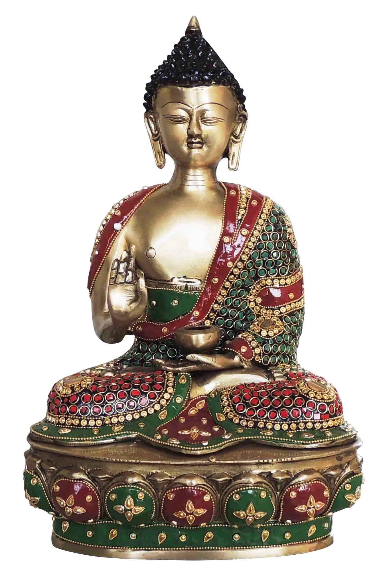Brass Buddha — 15"