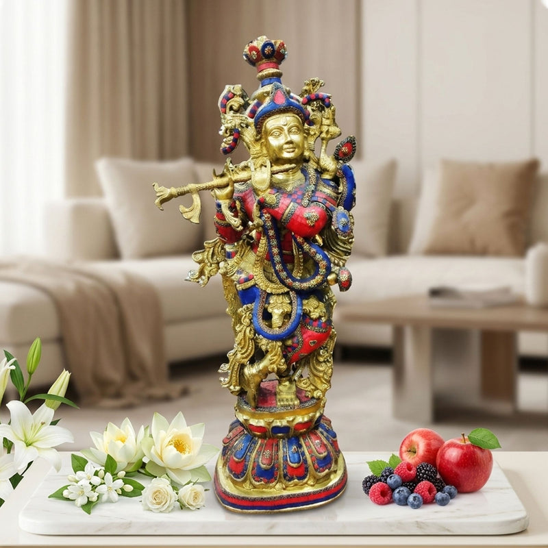 Brass Krishna — 36"
