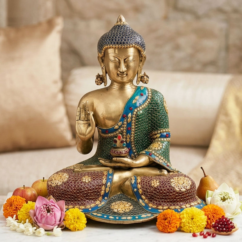Brass Buddha — 19.5"