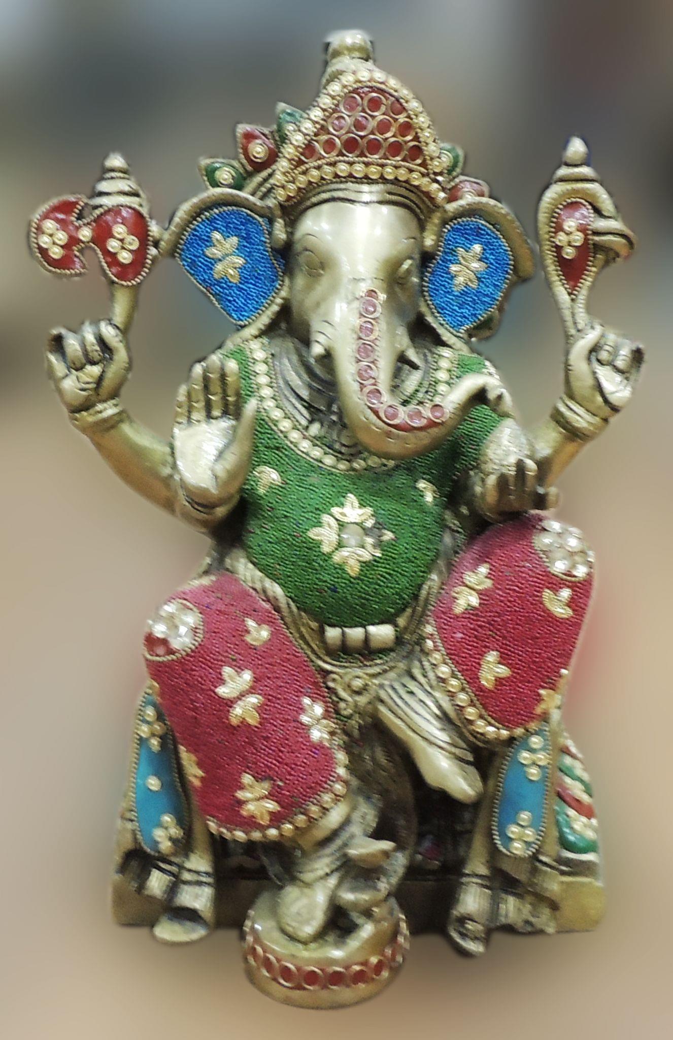 Brass Ganesh — 13"
