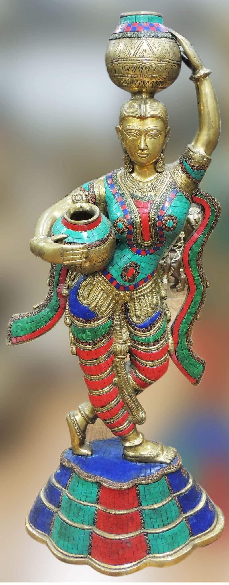 Brass Lady Matka — 35"