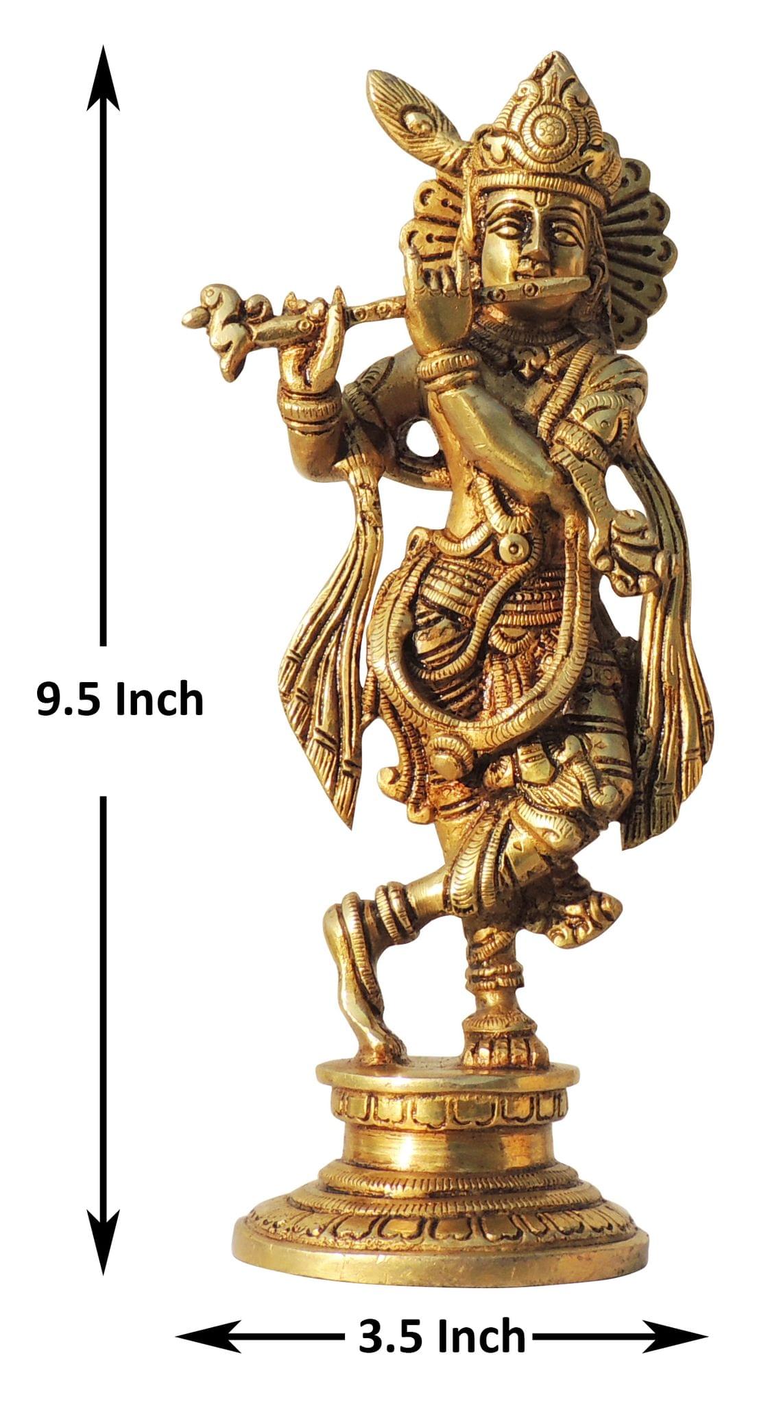 Brass Krishna — 9.5"