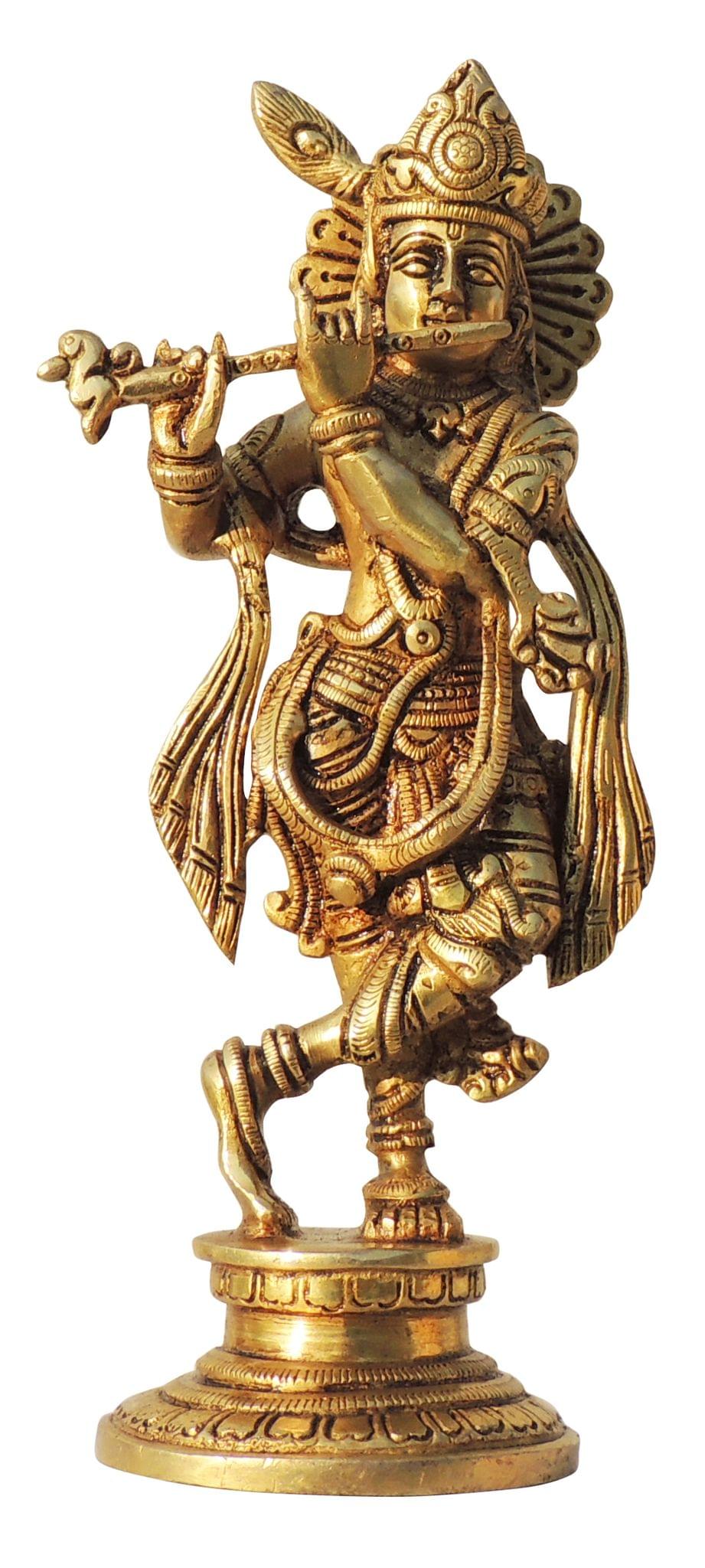 Brass Krishna — 9.5"