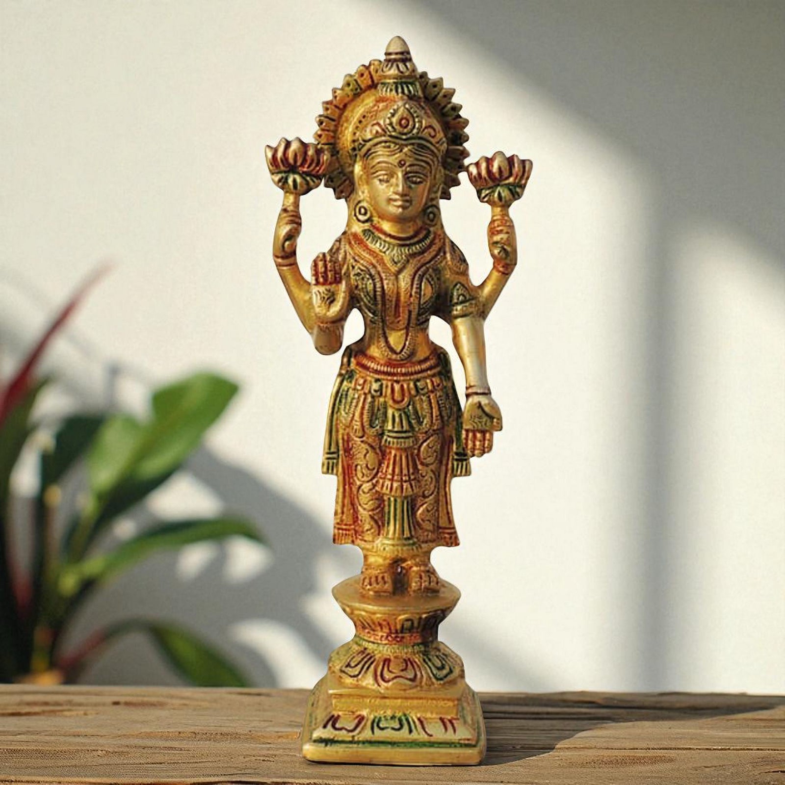 Brass Lakshmi — 9"