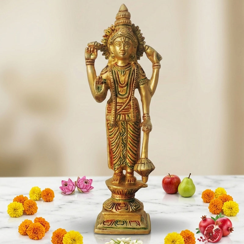 Brass Vishnu — 9.6"