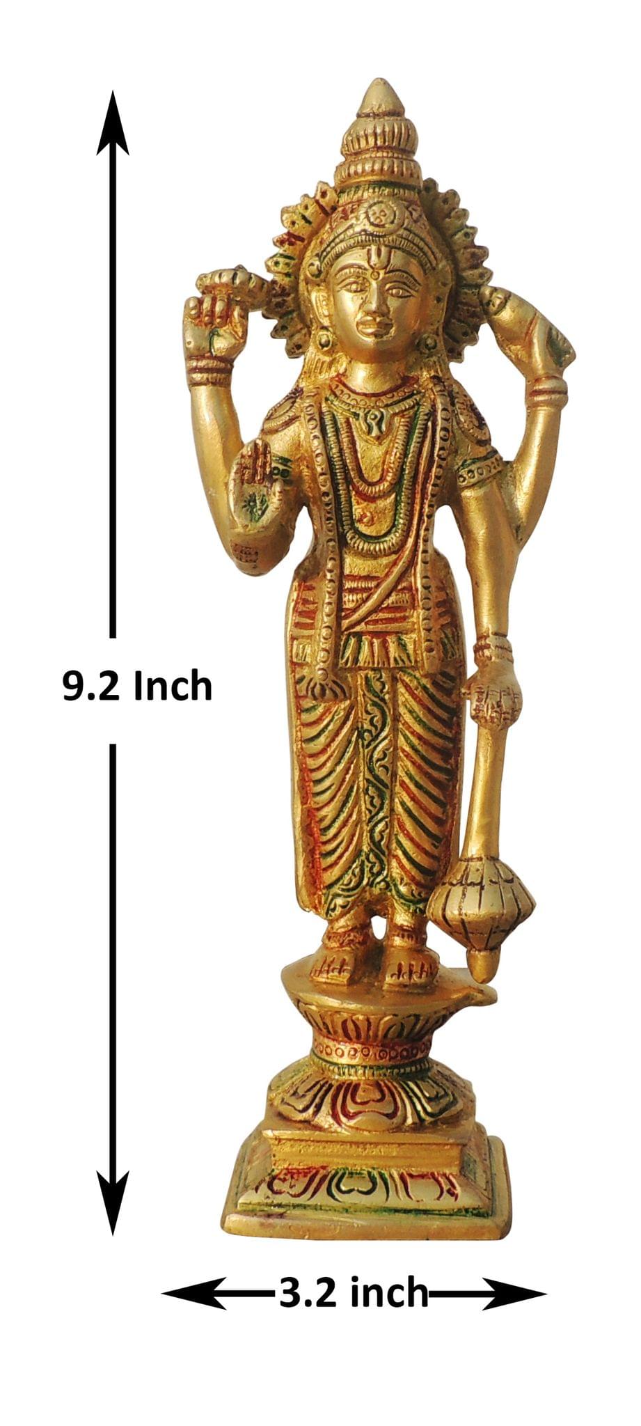 Brass Vishnu — 9.6"