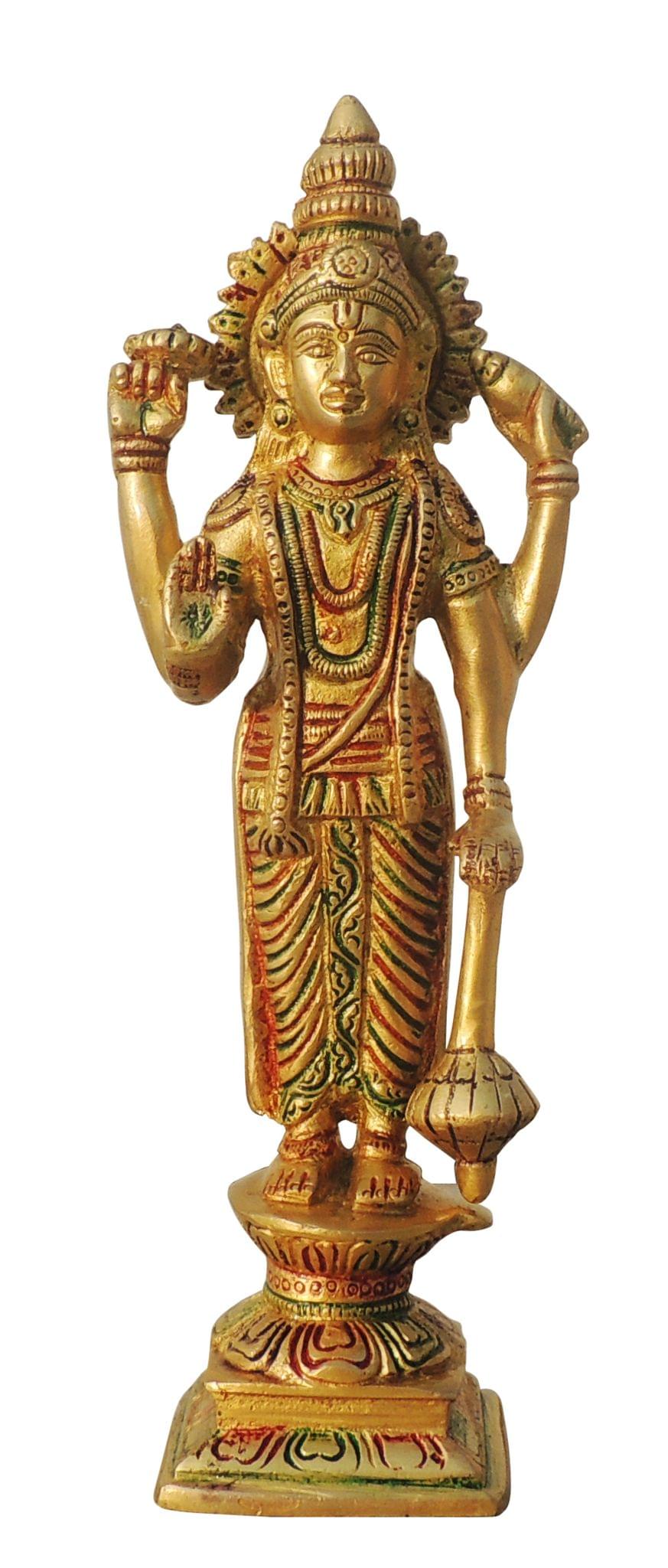Brass Vishnu — 9.6"